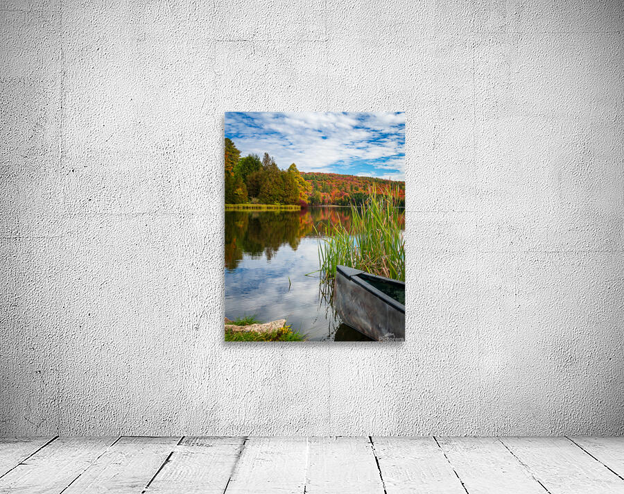 Prow of Canoe ready to launch in Silver Lake Vermont Wall Preview