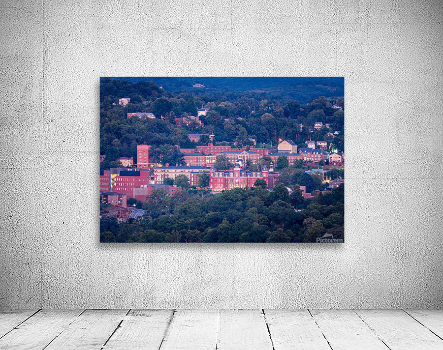 Downtown campus of West Virginia university at dusk Wall Preview