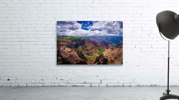 Dramatic sun lighting on Waimea Canyon on Kauai Wall Preview