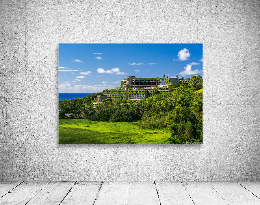 Hotel nestling in the hillside on Hanalei bay on Kauai Wall Preview