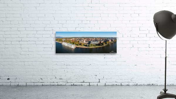 Panorama of La Crosse Wisconsin and the Viking Mississippi River Wall Preview