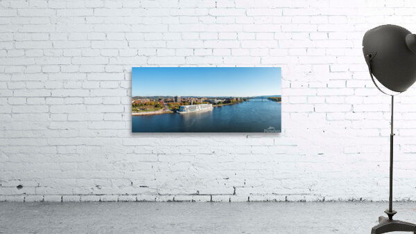Panorama of La Crosse Wisconsin with Viking Mississippi River Wall Preview