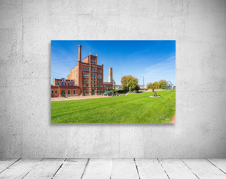 Historic Dubuque Star Brewery alongside Mississippi river Wall Preview