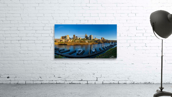 Sunrise over the downtown district of St Paul Minnesota Wall Preview