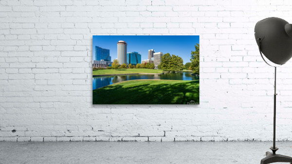 Offices and cityscape of St Louis Missouri seen from lake Wall Preview