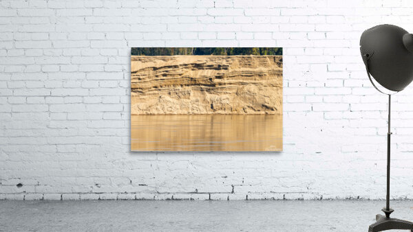 Exposed cliffs of sand by the side of Mississippi river in Octob Wall Preview