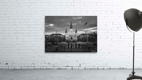 Monochrome view of Cathedral Basilica of Saint Louis Wall Preview