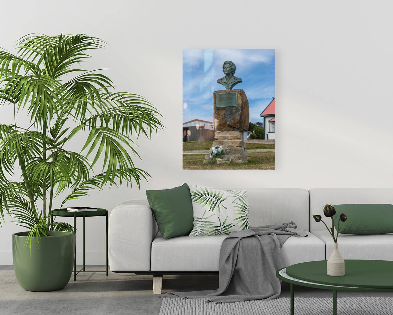 Memorial to Margaret Thatcher in Stanley in the Falkland Islands Reproduction