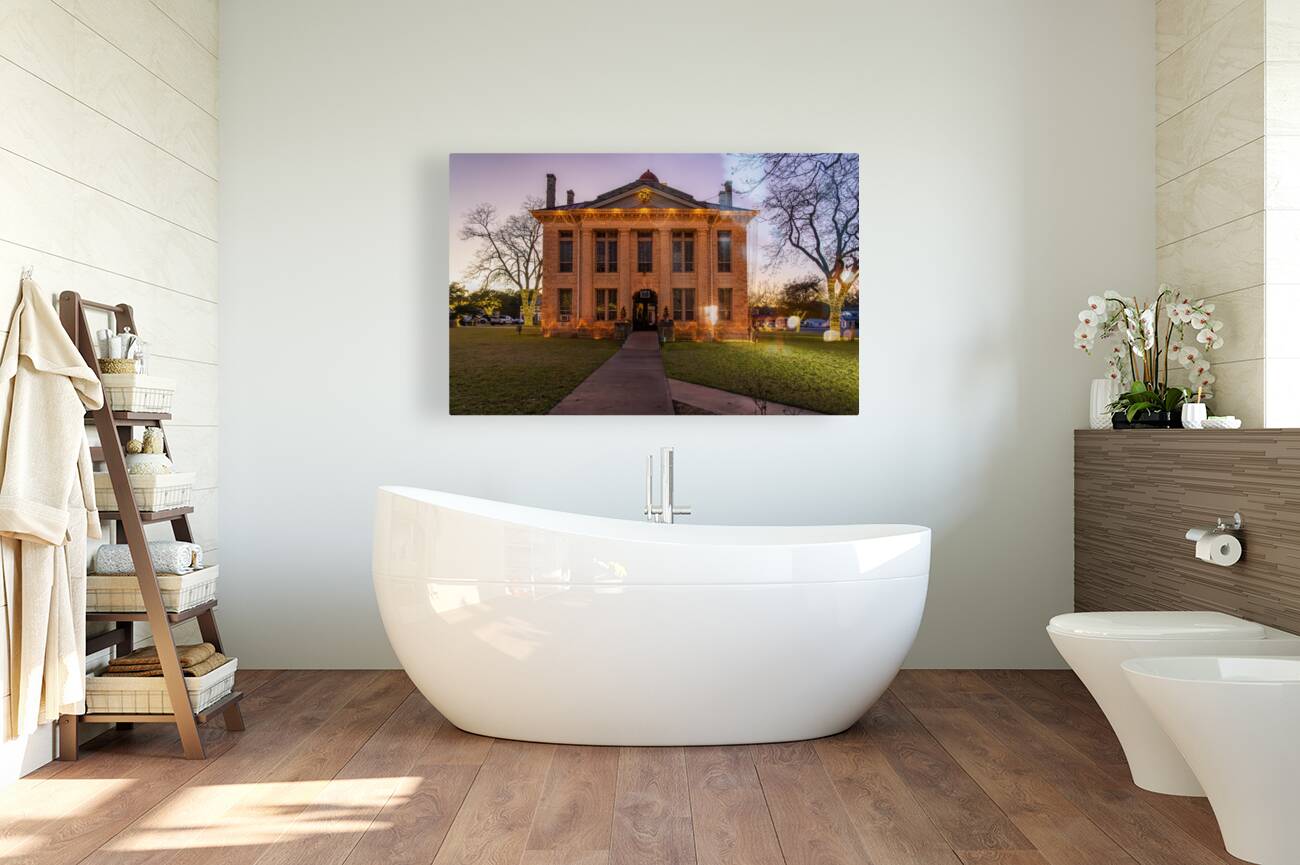 Christmas lights spectacular around courthouse in Johnson City  Reproduction