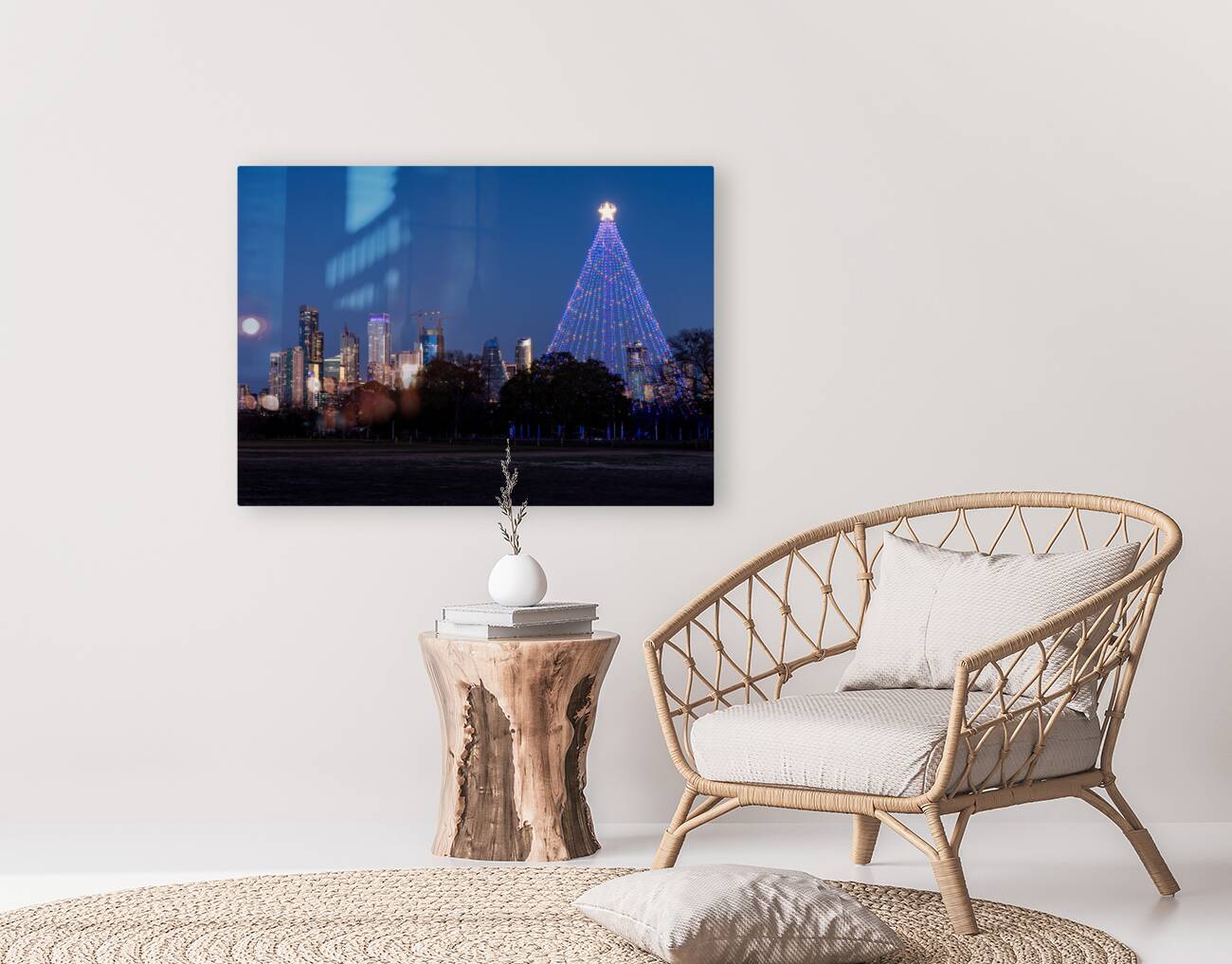 Cityscape of downtown Austin from the west in Zilker park 2025 Reproduction