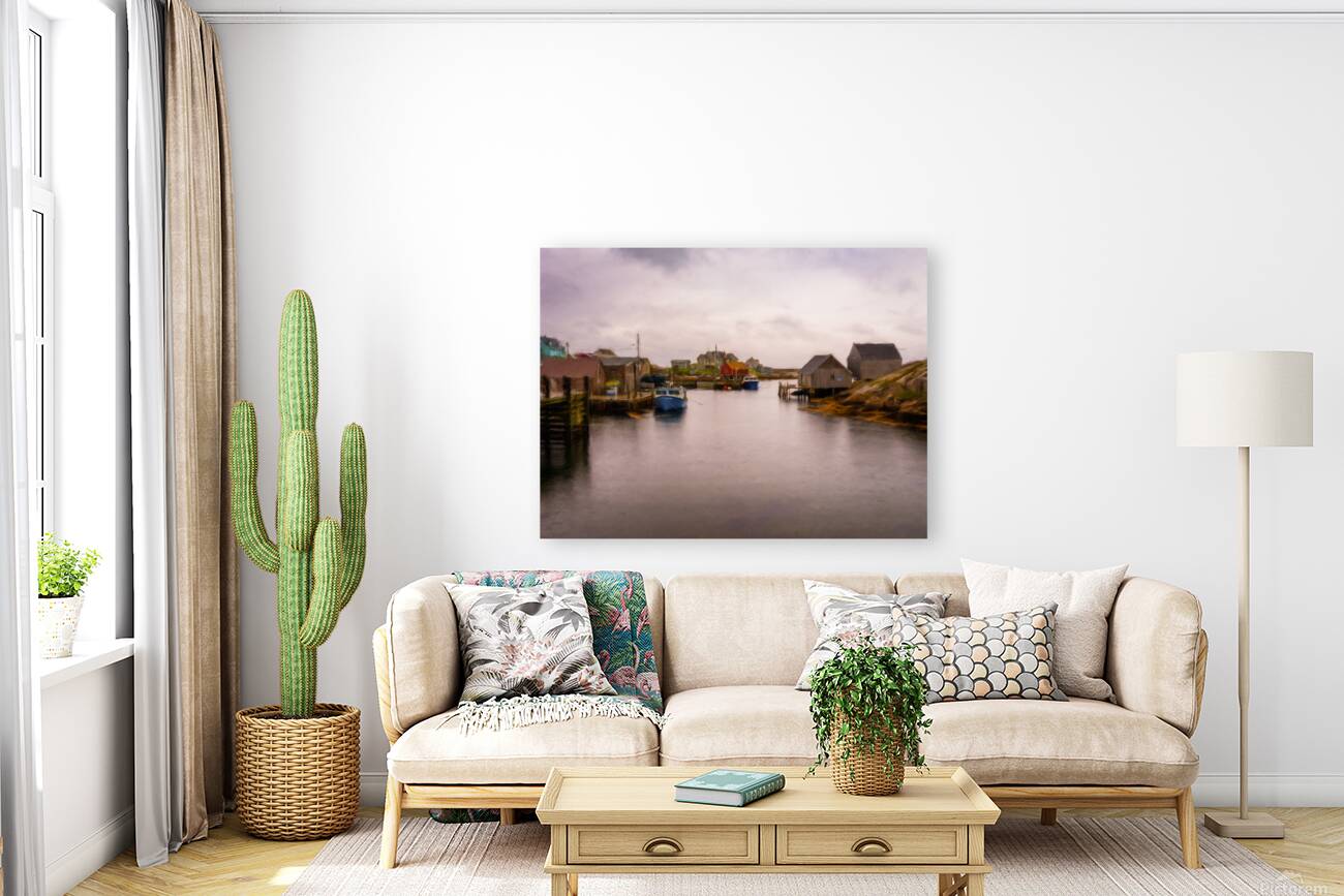 Digital painting at Peggys Cove near Halifax in Nova Scotia Can Reproduction