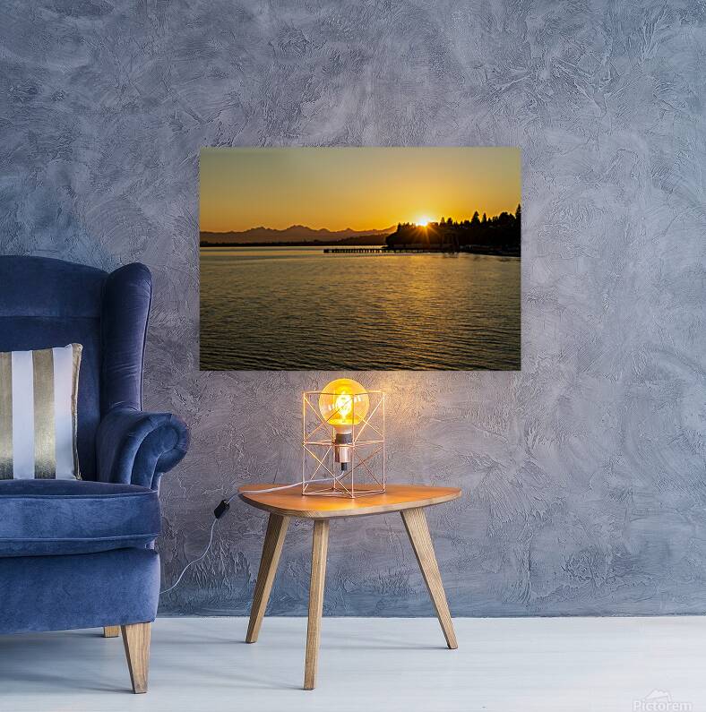 Sunrise seen from Mukilteo to Clinton Ferry to Whidbey Island Reproduction