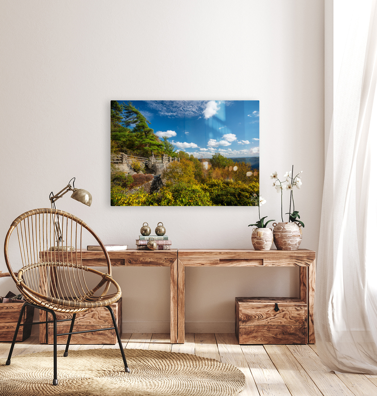 Coopers Rock state park overlook with fall colors Reproduction