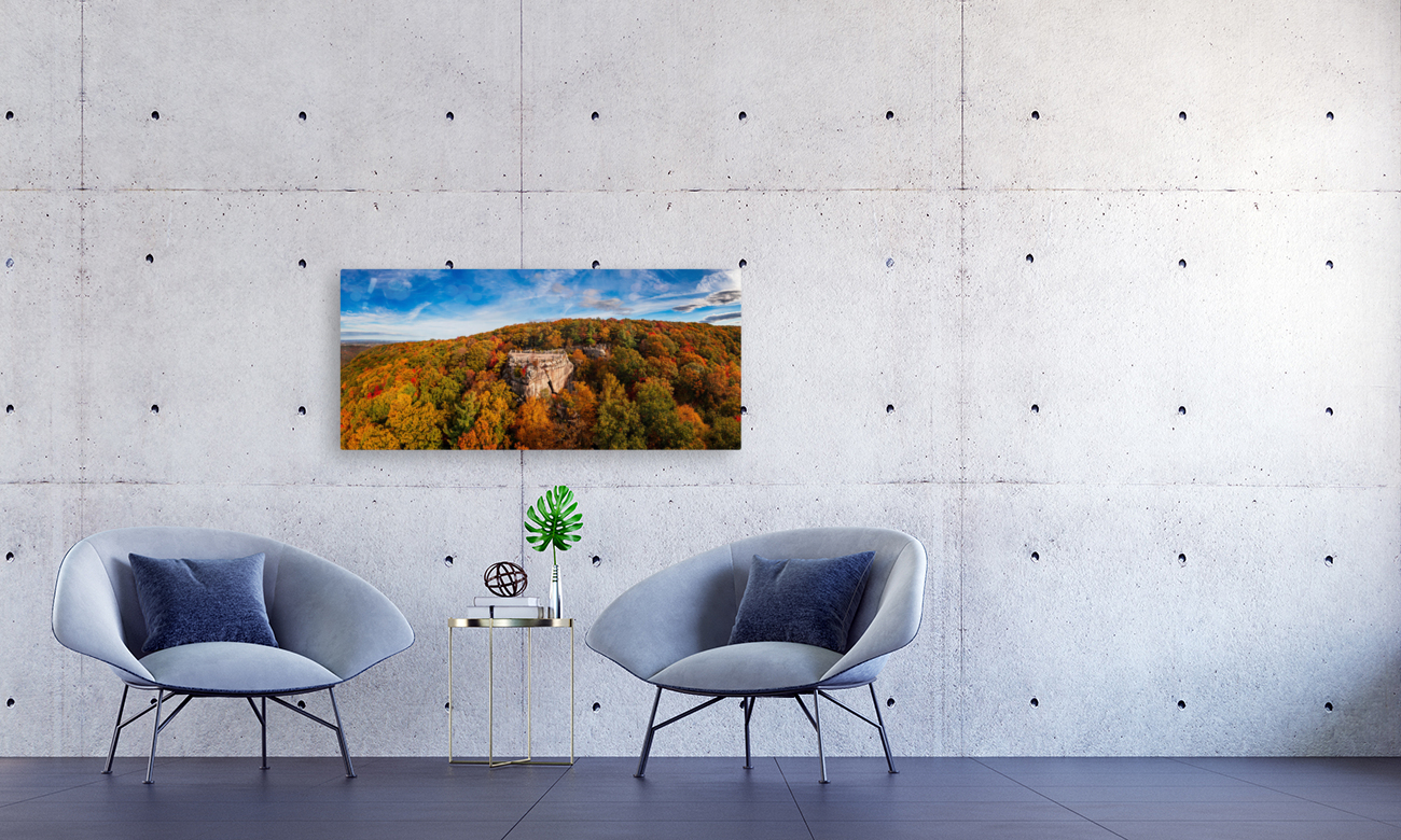 Coopers Rock state park overlook in West Virginia with fall colors Reproduction