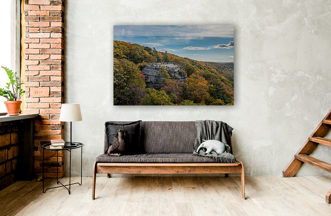 Coopers Rock state park overlook in the fall Reproduction