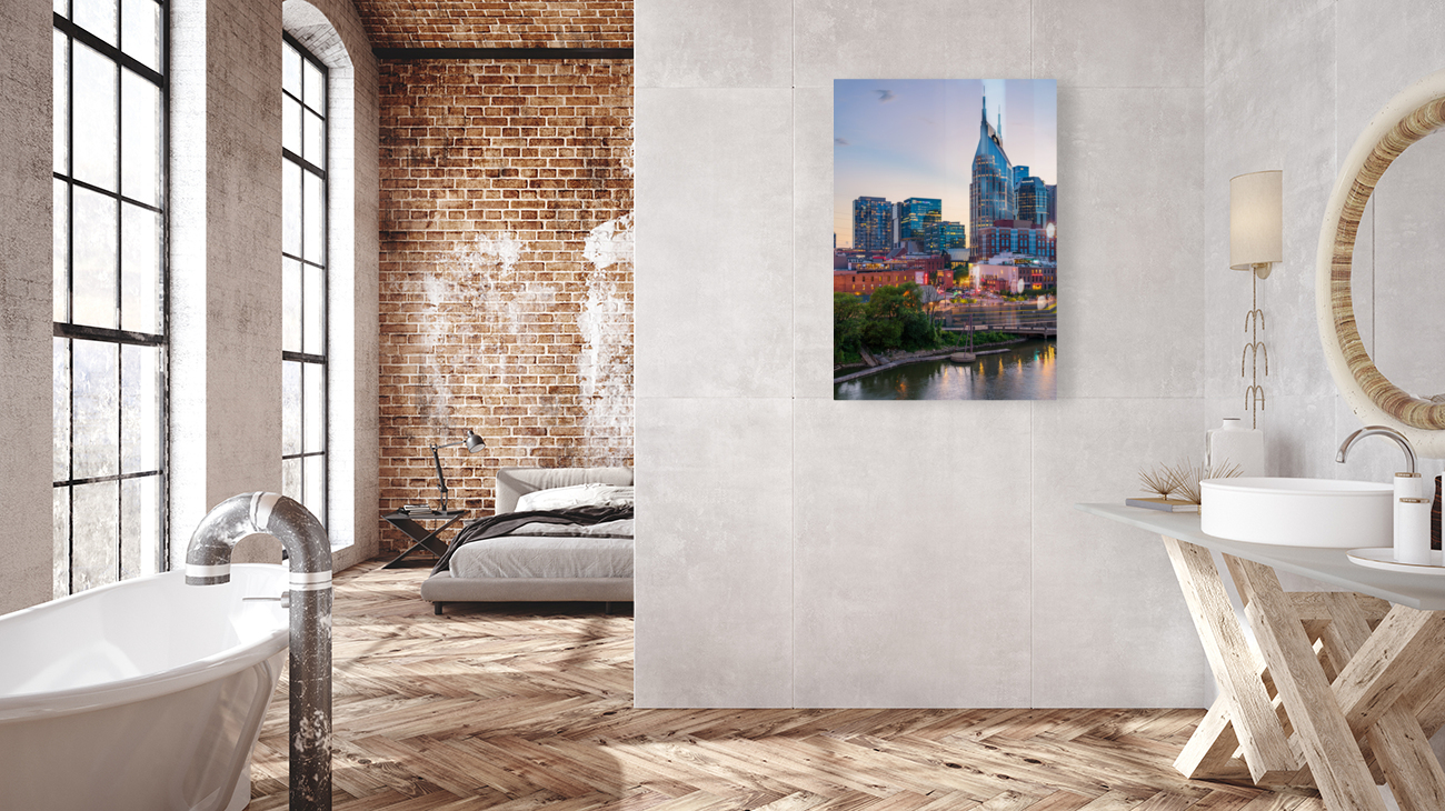 Skyline of Nashville in the evening Reproduction