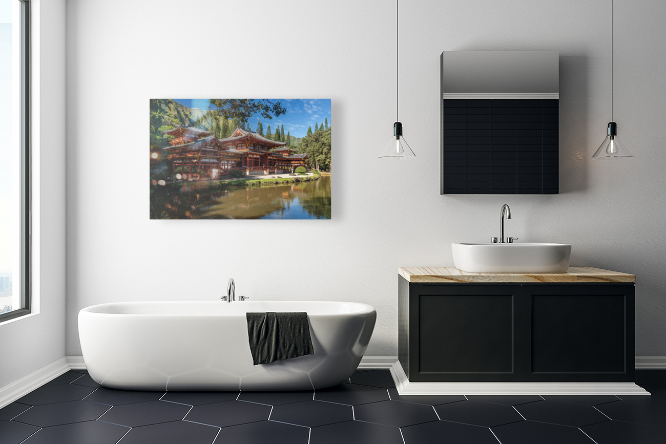 Byodo In buddhist temple on Oahu Hawaii Reproduction