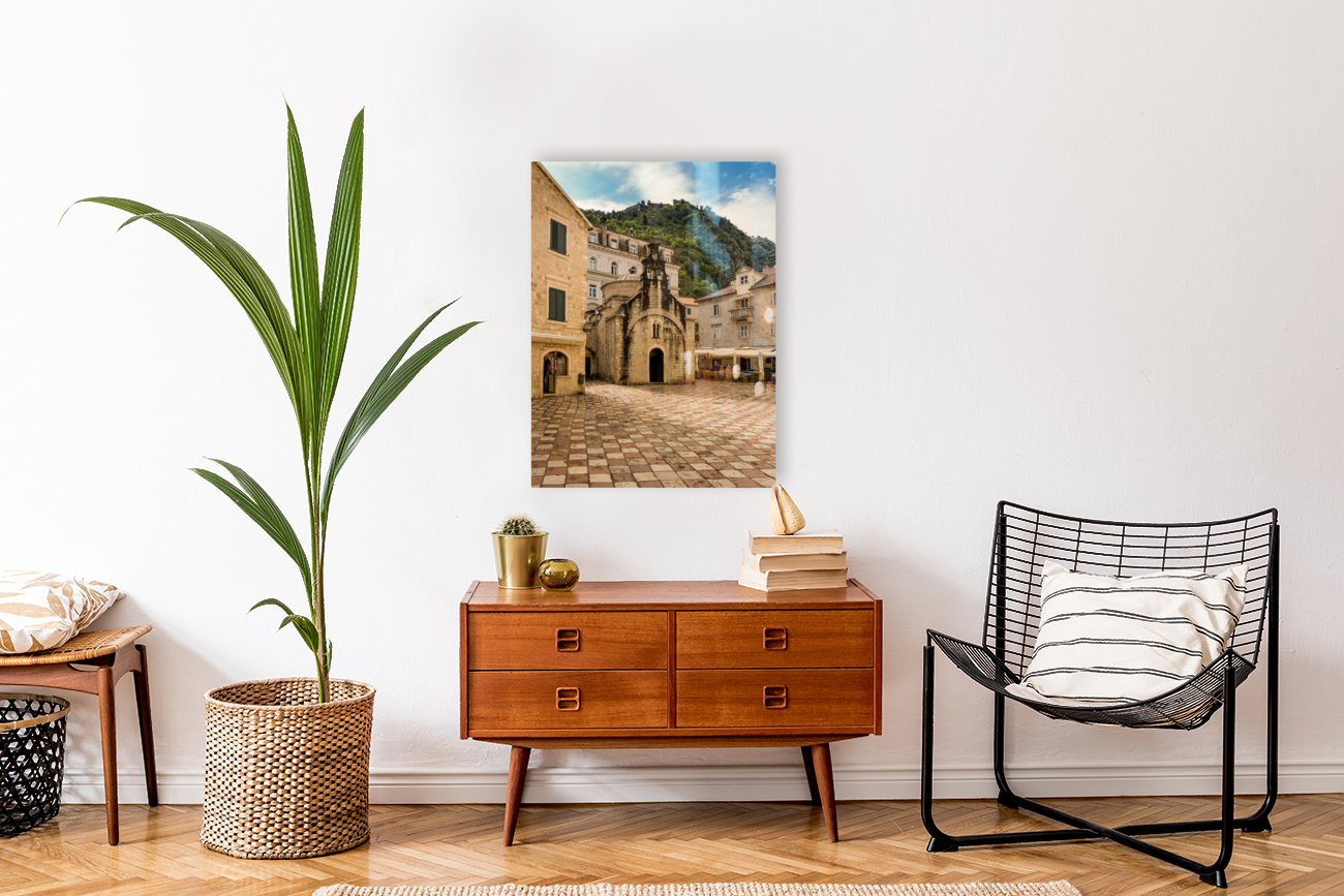 Narrow streets in Kotor in Montenegro Reproduction