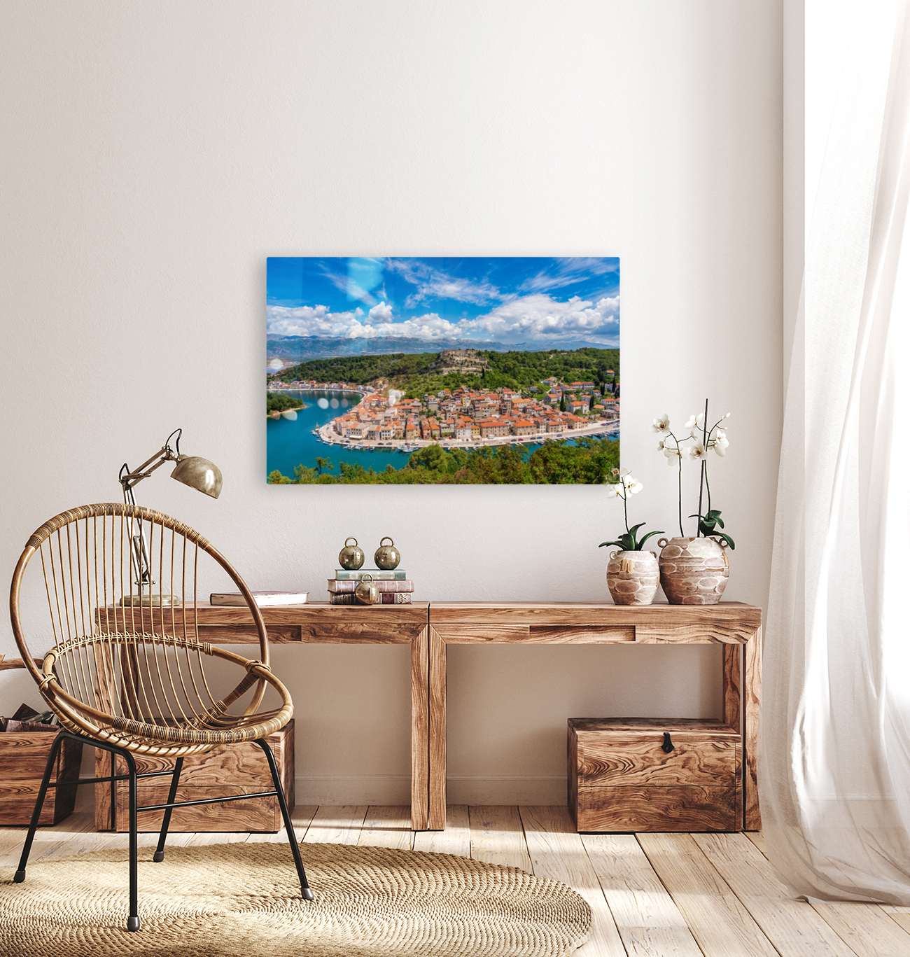 Picturesque small riverside town of Novigrad in Croatia Reproduction