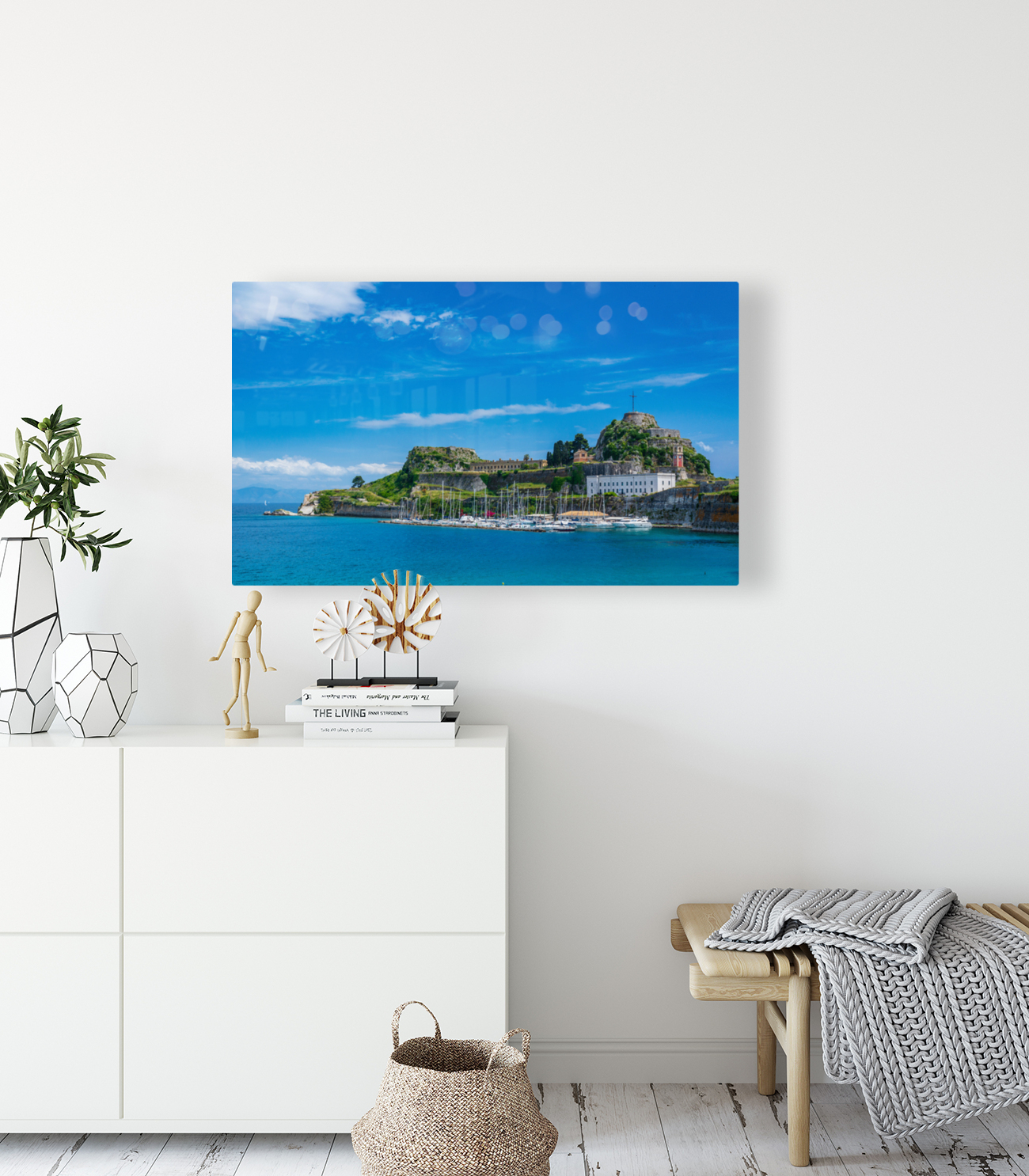 Old Fortress of Corfu on promontory by old town Reproduction