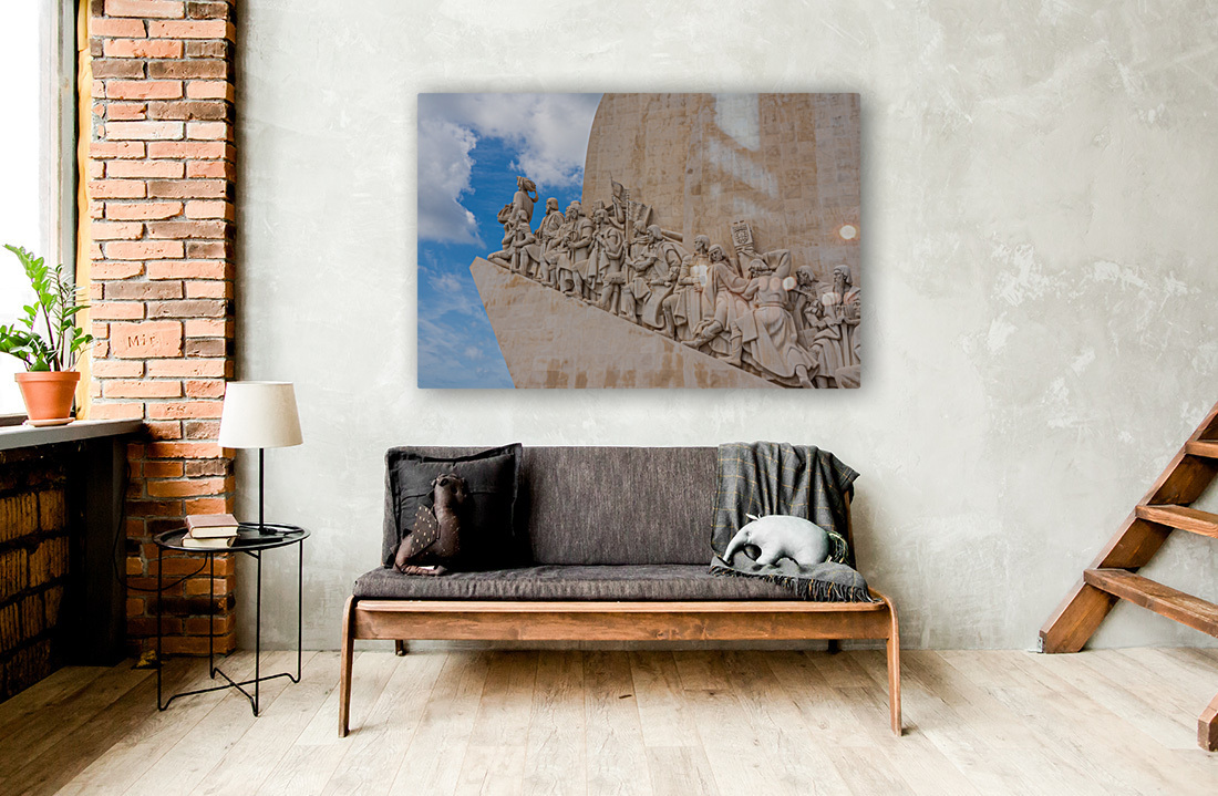 Monument of the Discoveries in Belem near Lisbon Reproduction