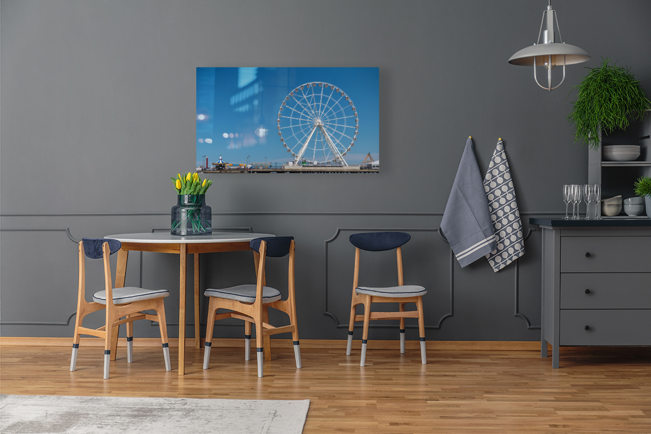 White ferris wheel on Steel Pier in Atlantic City Reproduction