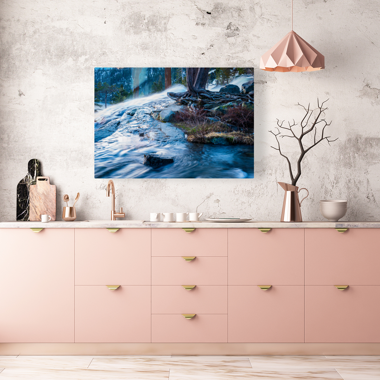 Detail of Lower Eagle Falls Lake Tahoe Reproduction