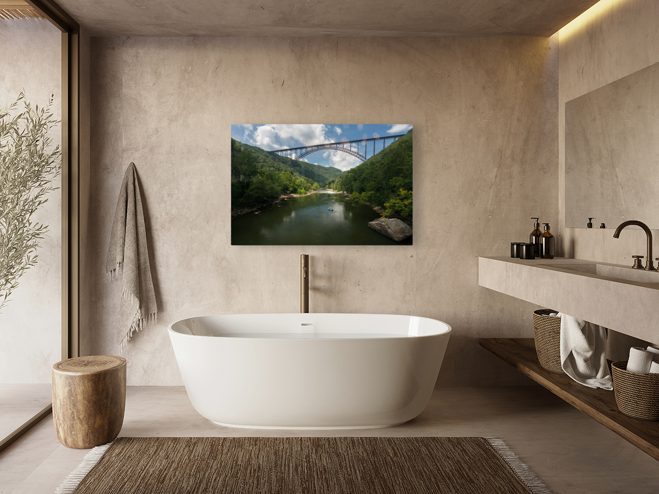 Rafters at the New River Gorge Bridge Reproduction