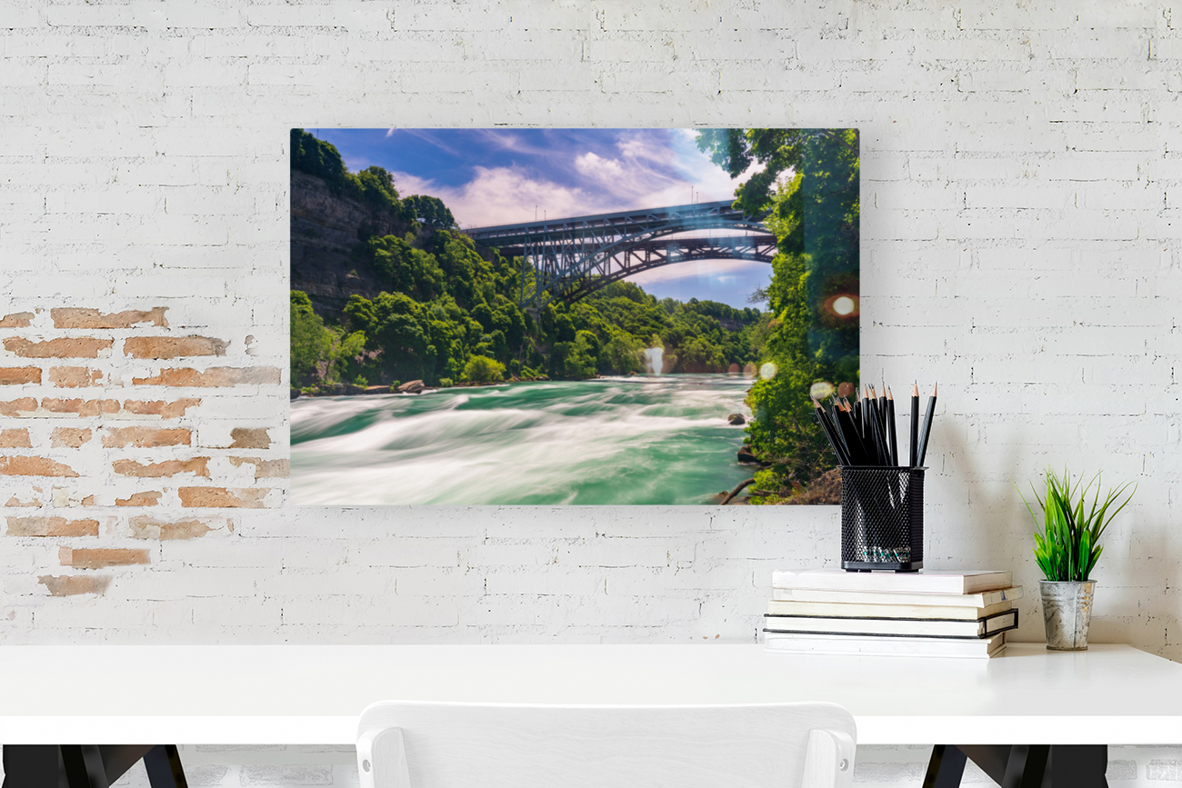 Niagara River at Whirlpool Bridge in Canada Reproduction