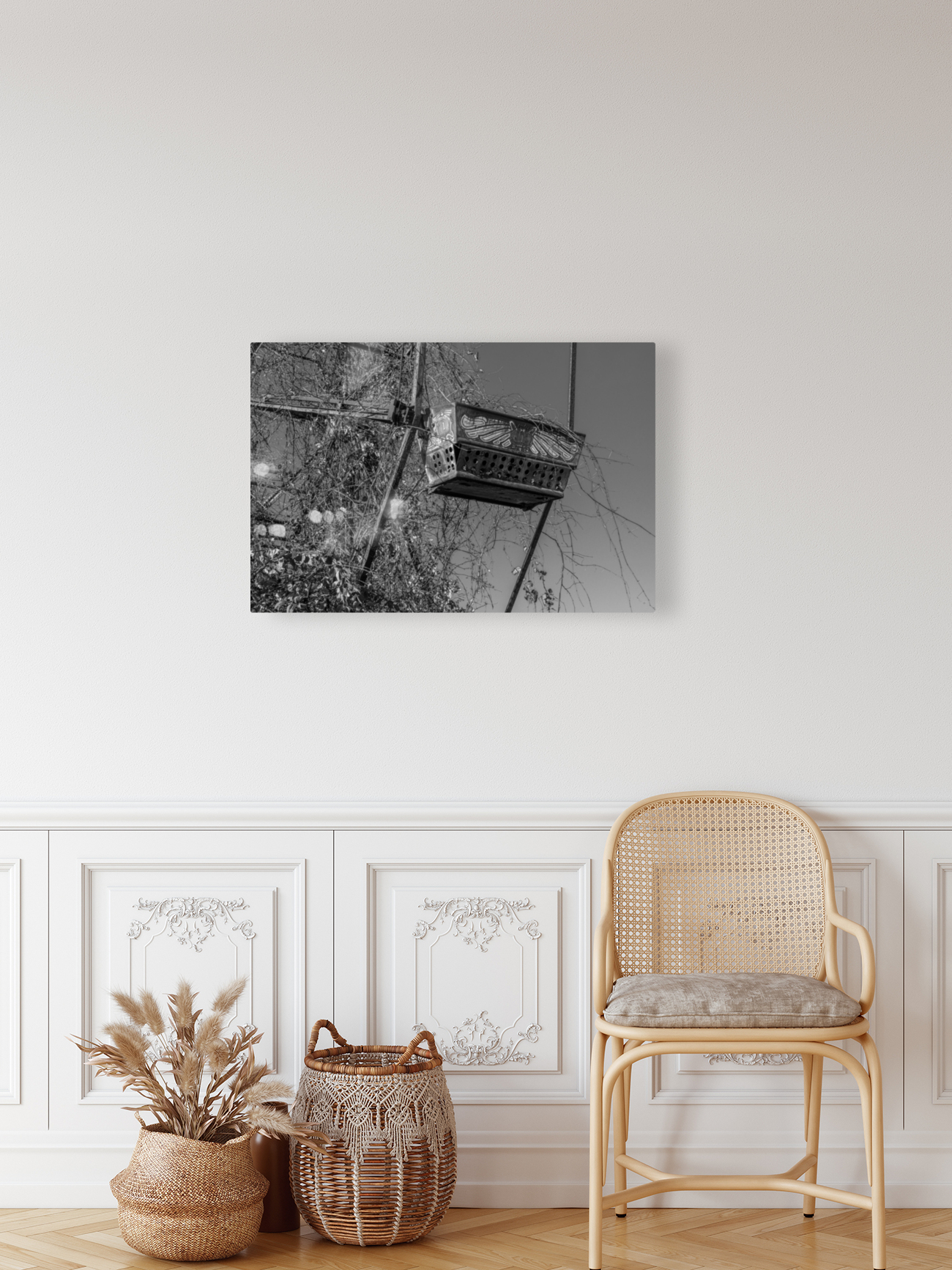 Ferris Wheel ride at abandoned funfair  Reproduction