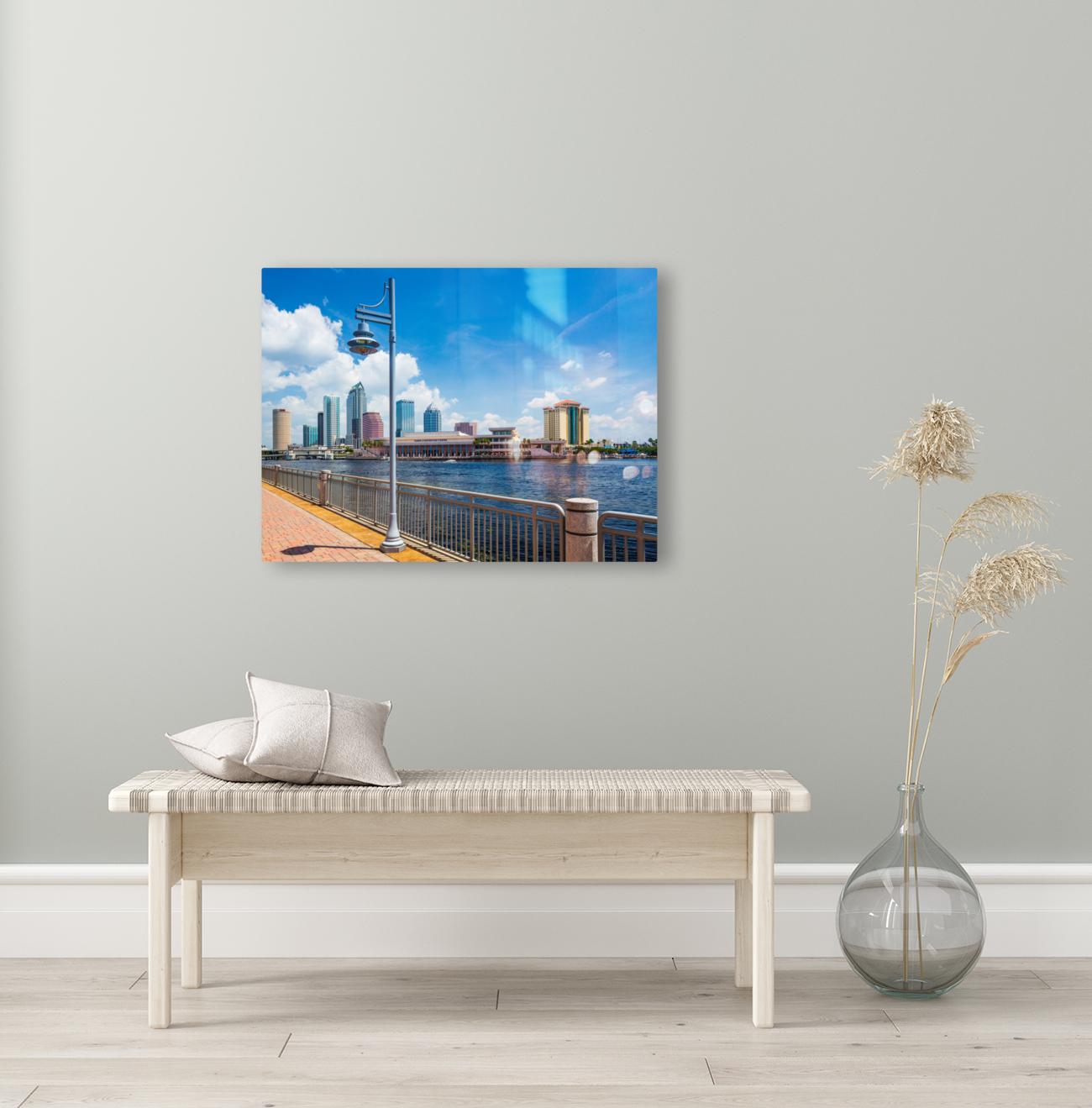 City skyline of Tampa Florida during the day Reproduction