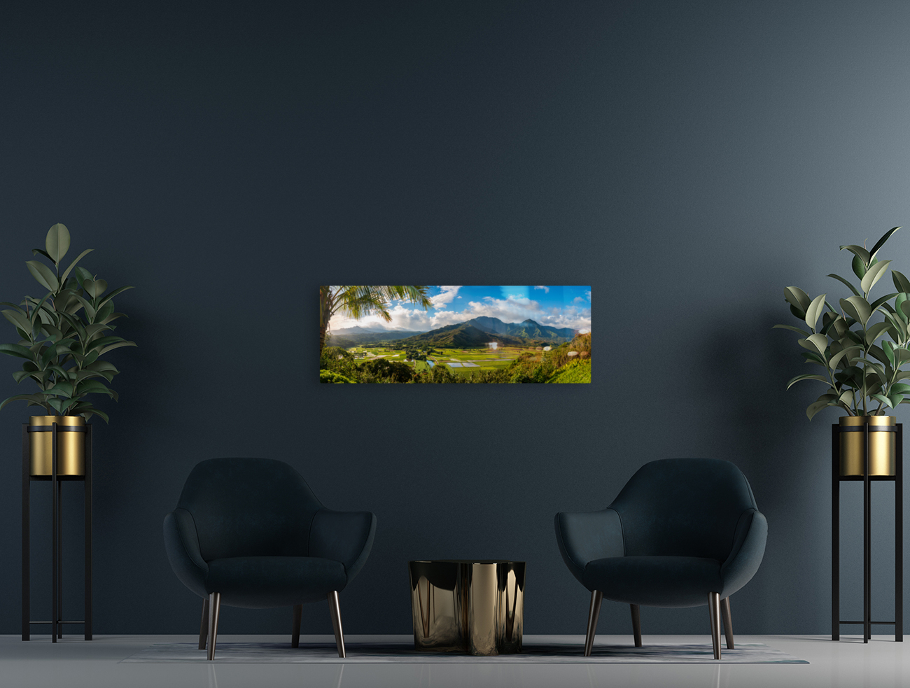 Hanalei valley from Princeville overlook Kauai Reproduction