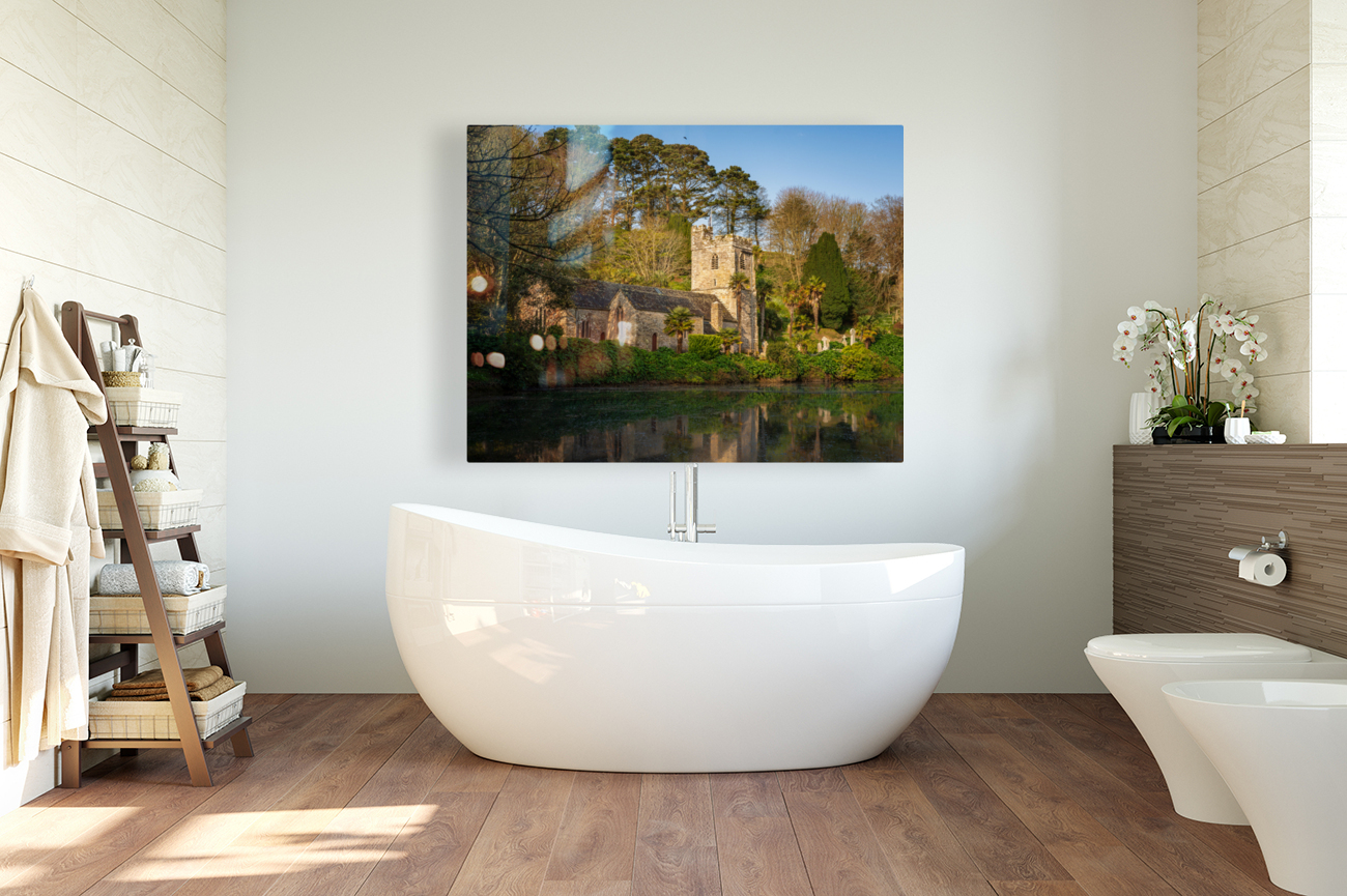 St Just in Roseland parish church in Cornwall UK Reproduction