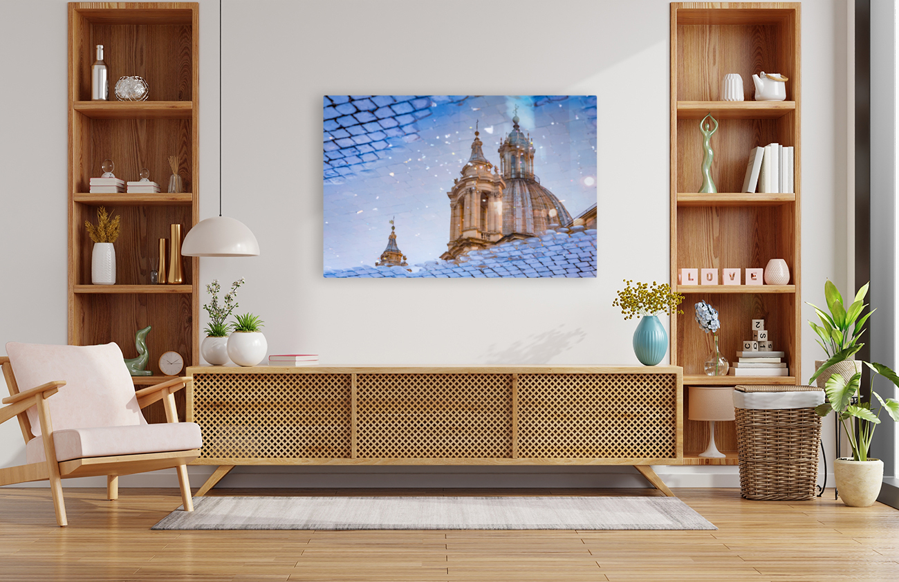 Dusk in famous Piazza Navona Reproduction