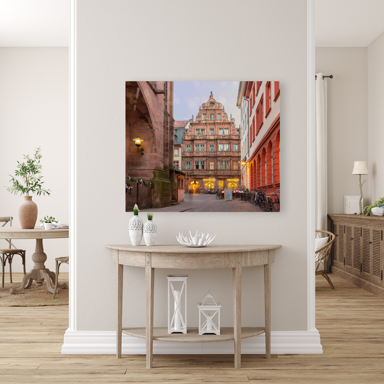 Ritter Hotel in old town of Heidelberg Germany Reproduction