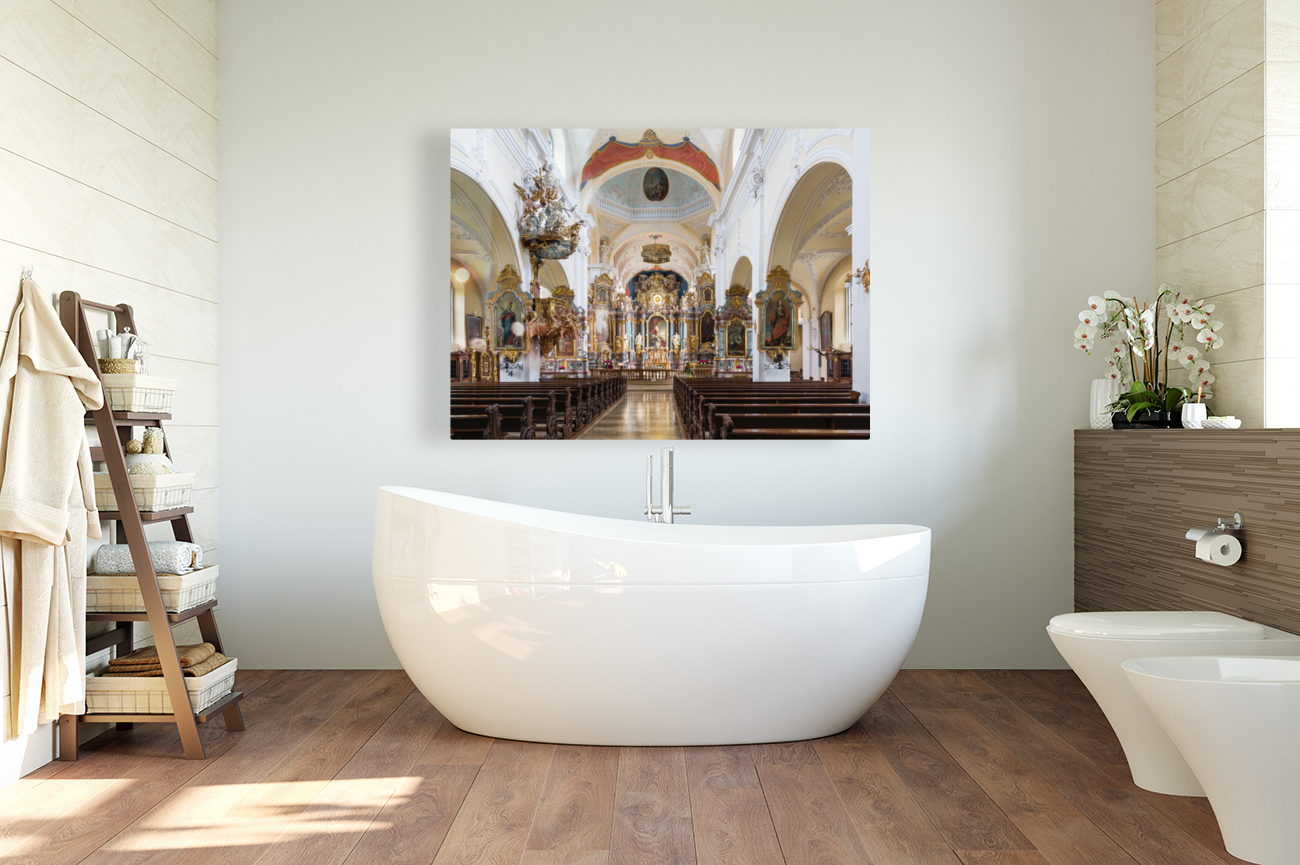 Interior Parish Church Gerlachsheim Germany Reproduction