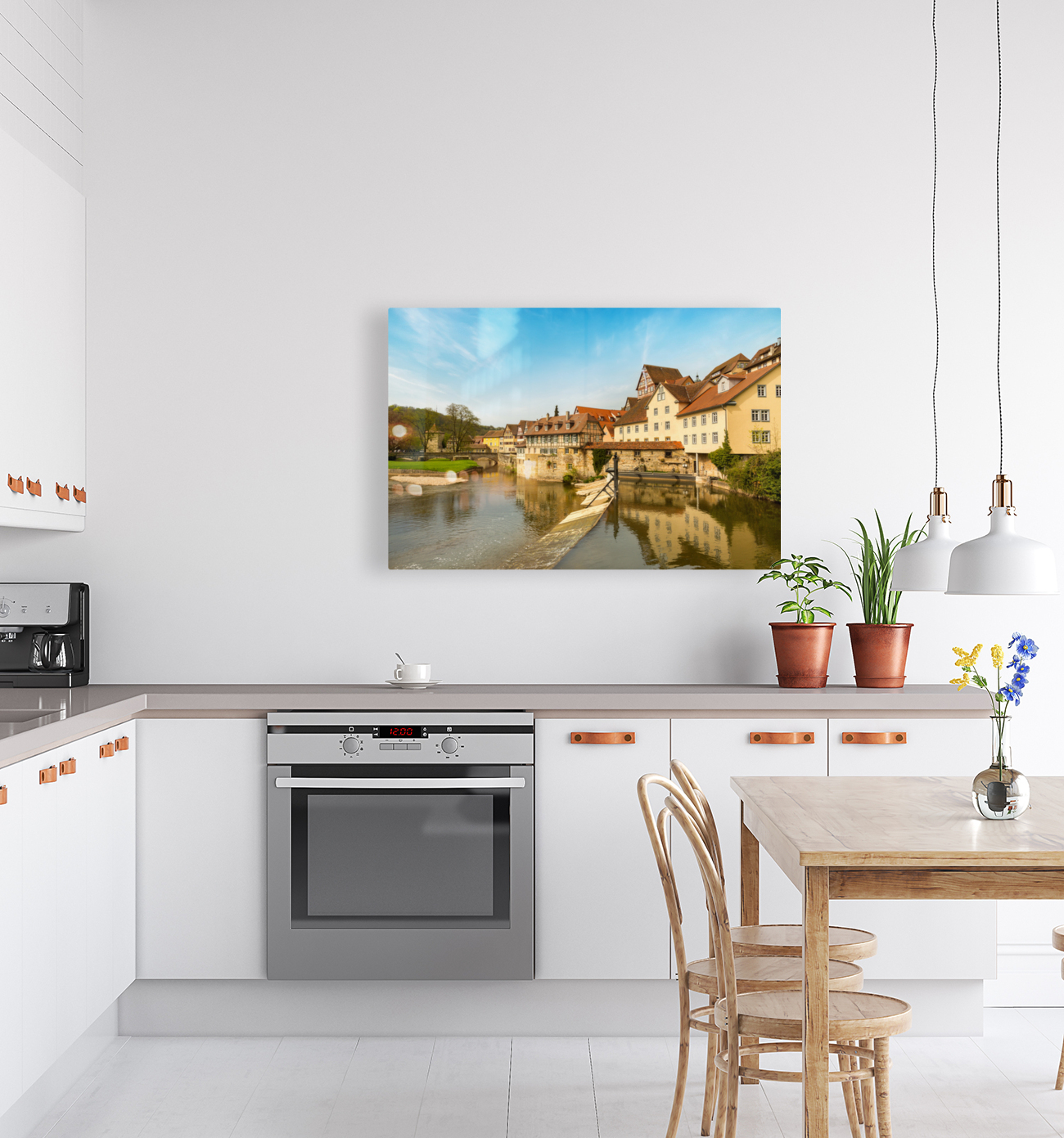 Reflection of Schwabisch Hall Germany Reproduction