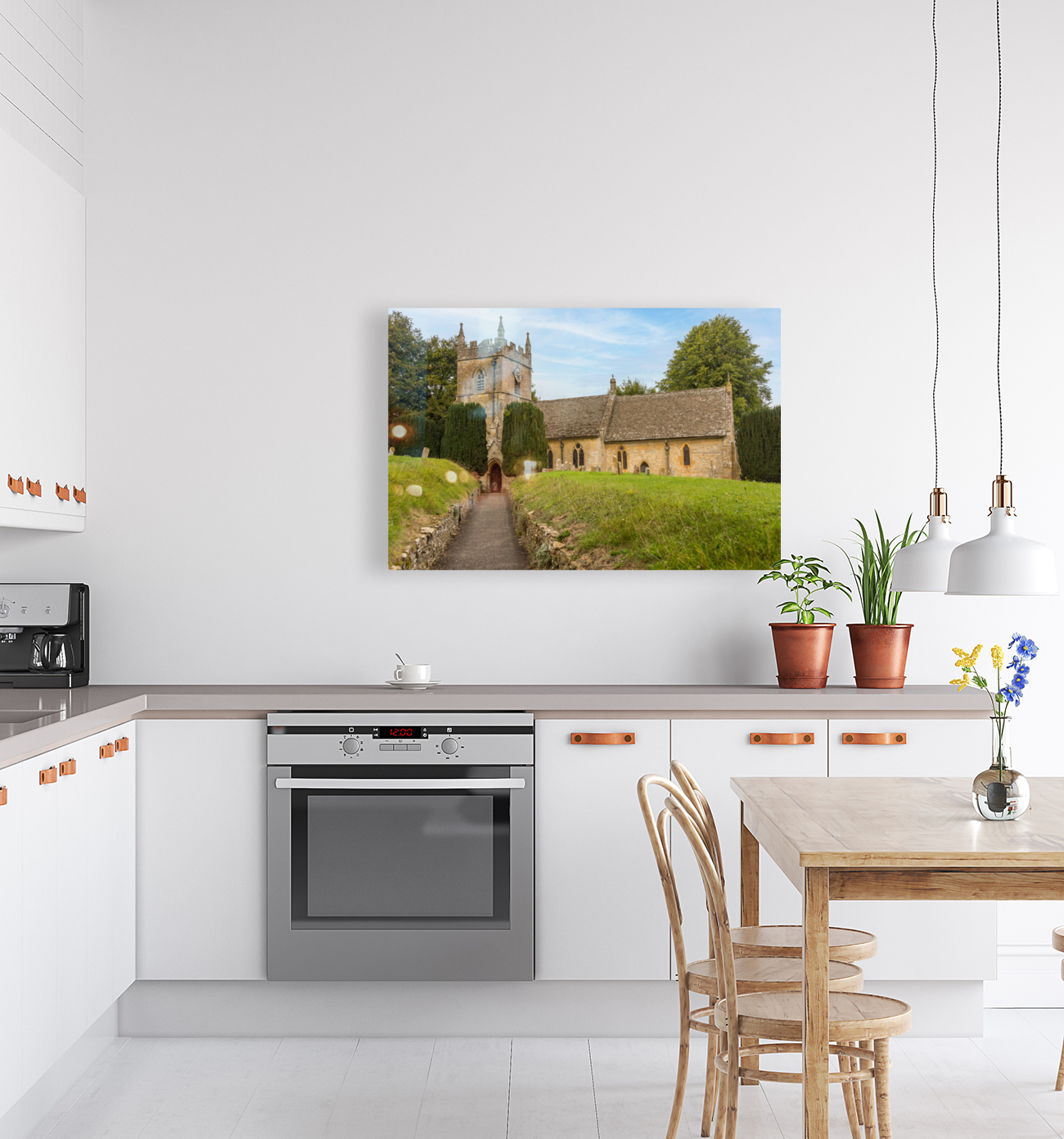 Old Church in Cotswold district of England Reproduction