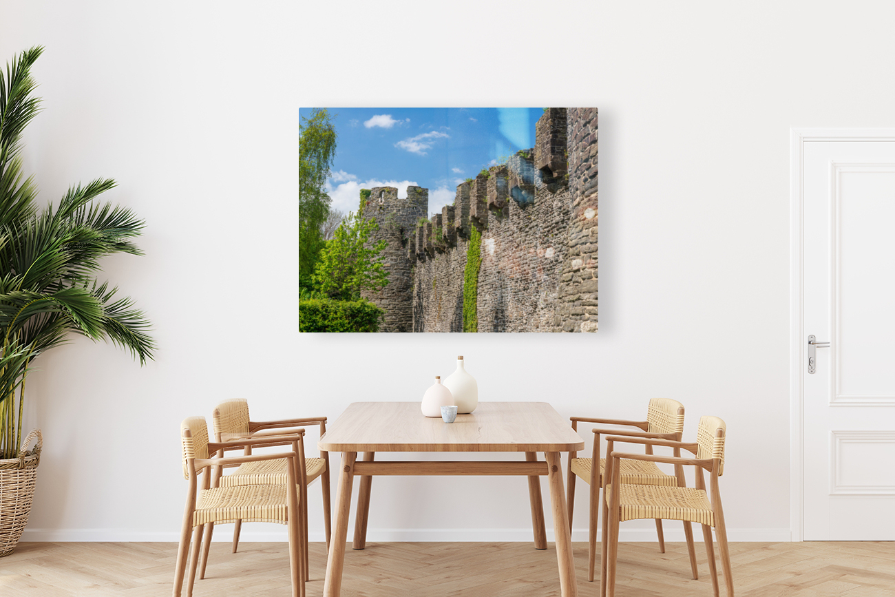 Ancient toilets in the historic Conwy castle in North Wales Reproduction