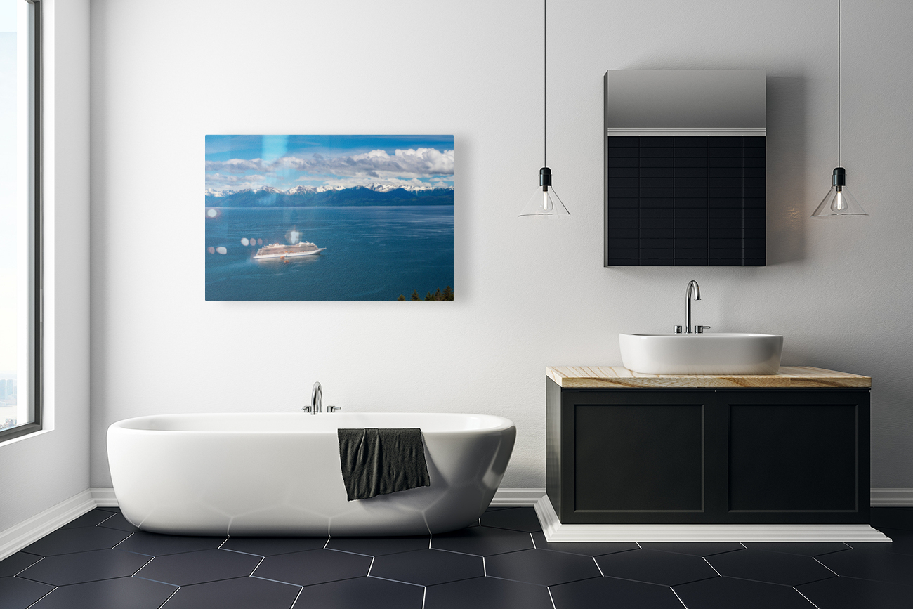 Viking Orion anchored at Icy Strait Point in Alaska Reproduction