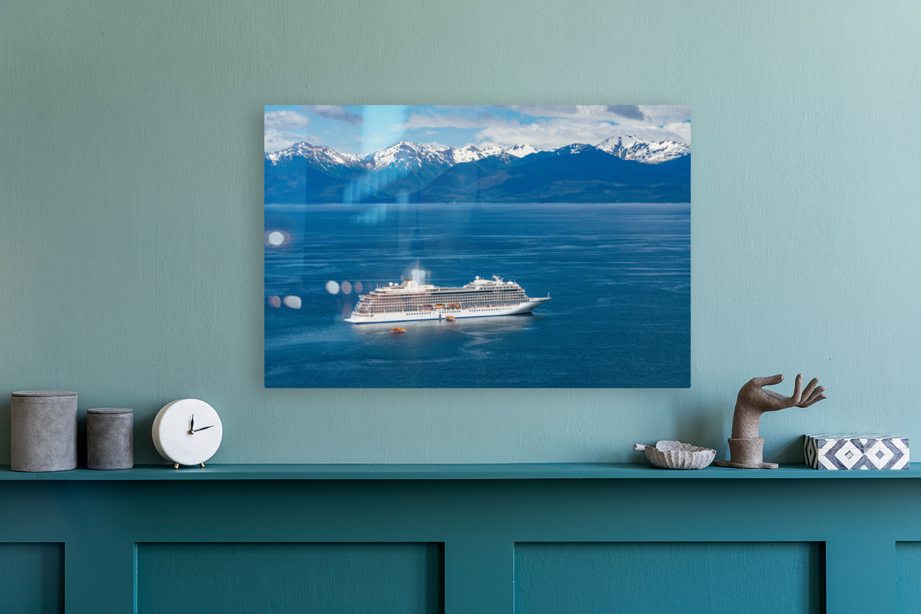 Viking Orion anchored at Icy Strait Point in Alaska Reproduction