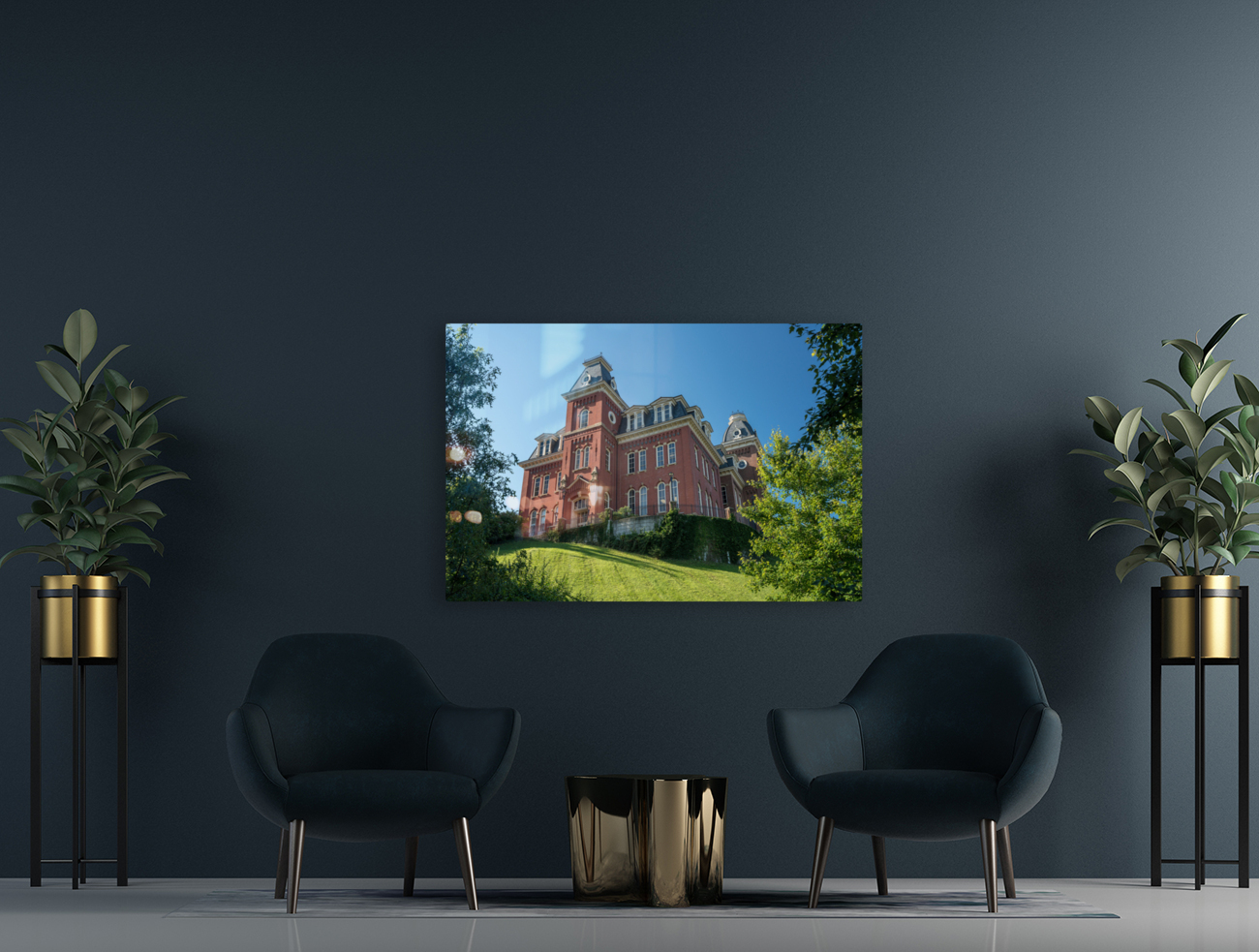 Woodburn Hall at WVU in Morgantown WV Reproduction