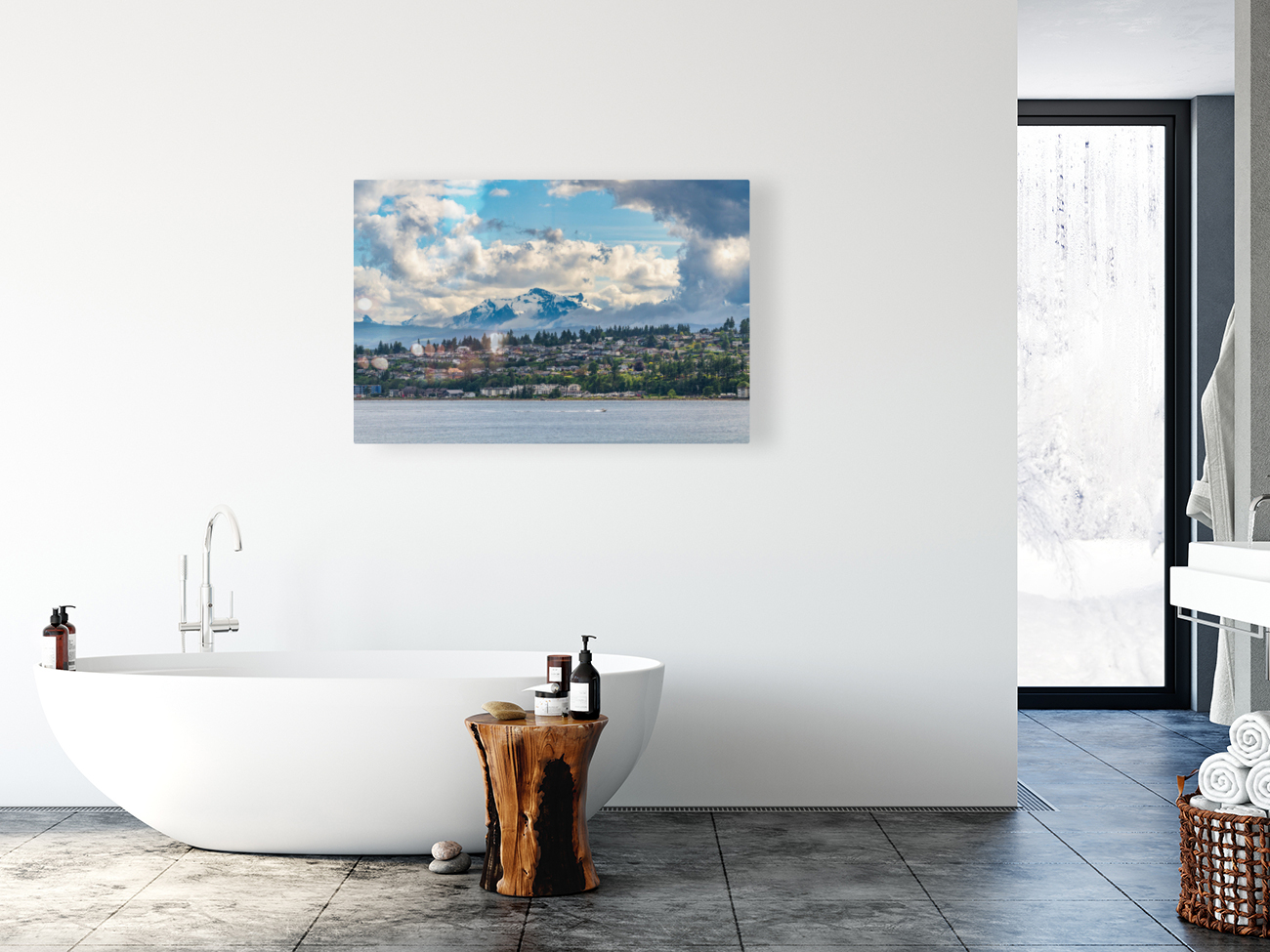 Campbell River in British Columbia with Golden Hinde Reproduction