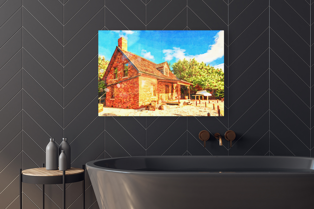 Watercolor Lighthouse keeper house Bill Baggs Reproduction