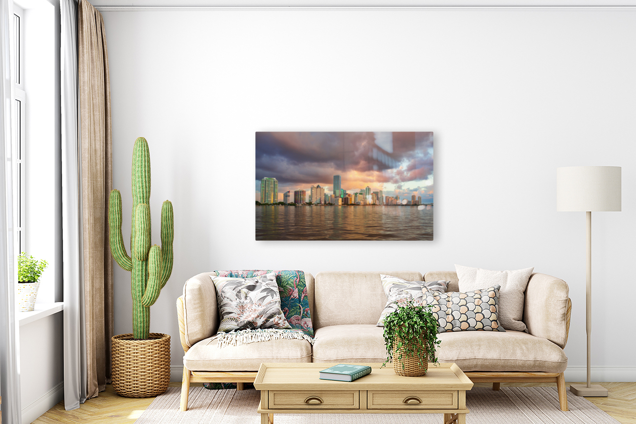 Dawn view of Miami Skyline  Reproduction