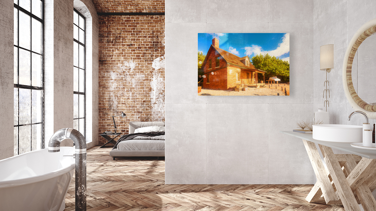 Pastel sketch of lighthouse keeper house Bill Baggs Reproduction