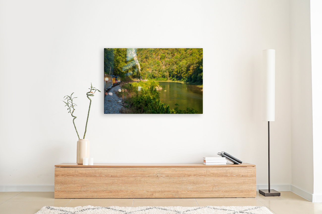 Diesel engine on train trip up gorge Reproduction