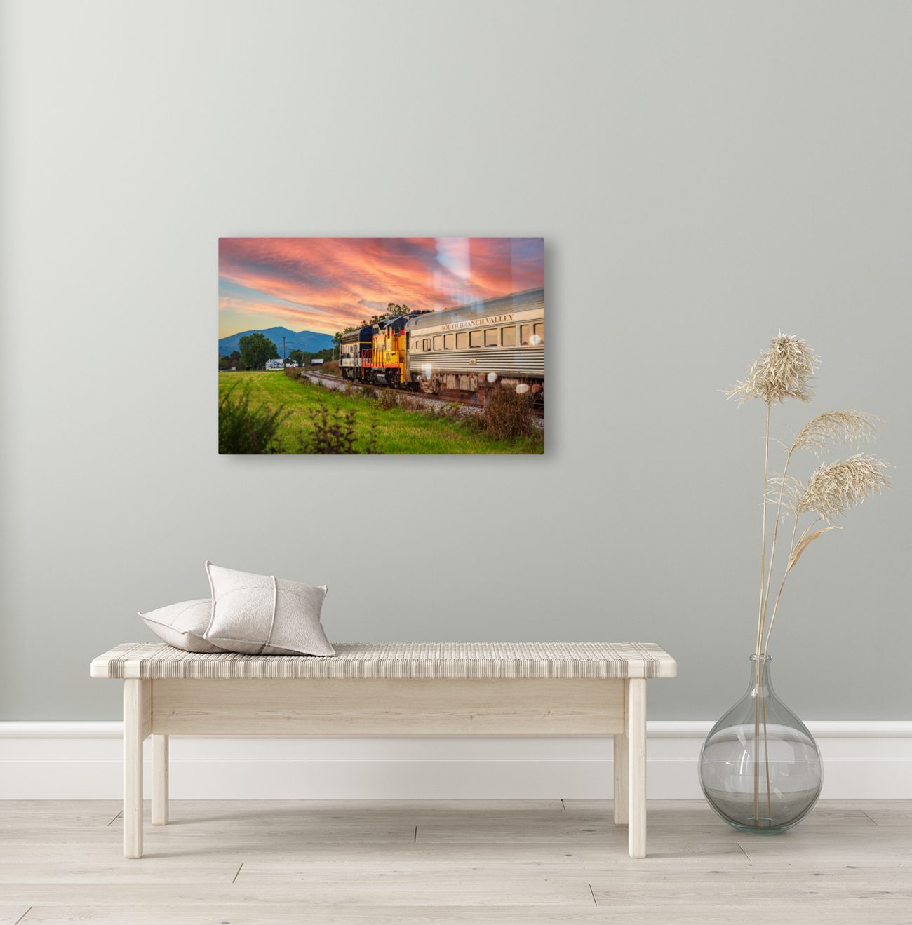 Potomac Eagle train in the evening Reproduction