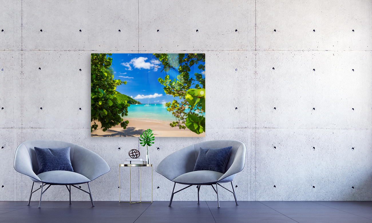 Glorious beach at Anse Marcel on St Martin Reproduction