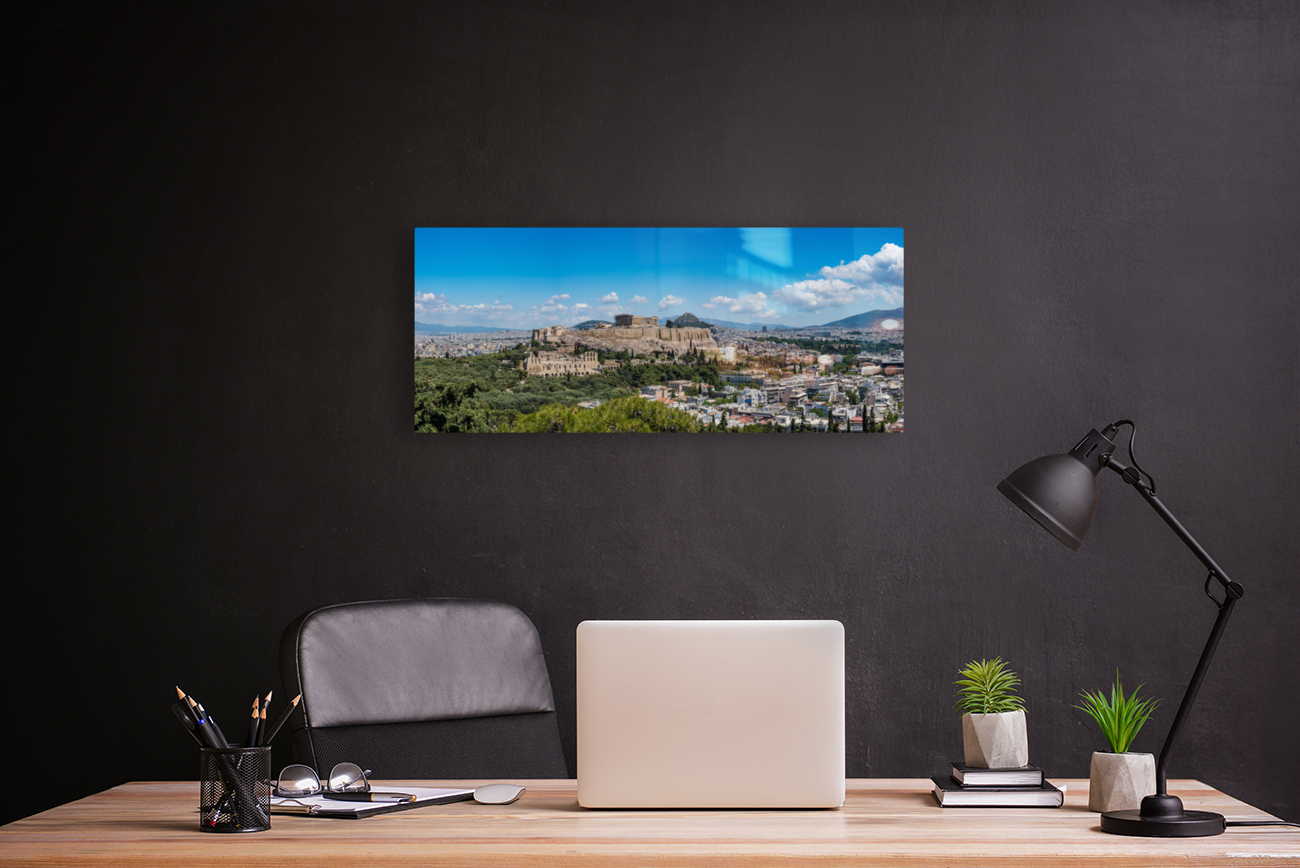 Panorama of city of Athens from Lycabettus hill Reproduction
